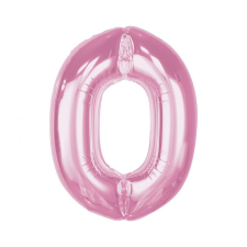 Számok Rózsaszín 0-ás Light Pink szám fólia lufi 92 cm party kellék
