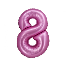 Számok Satin Pink, Rózsaszín 8-as szám fólia lufi 76 cm party kellék