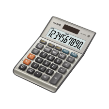 Számológép asztali 10 digit nagy, döntött kijelző Casio MS 100 FM ezüst számológép
