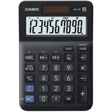 Számológép asztali 10 digit nagy, döntött kijelző Casio MS 10 F fekete számológép
