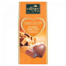  Szamos csokoládészív sós-karamelles krémmel töltött tejcsokoládé 110 g csokoládé és édesség