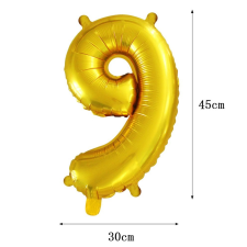  Számos fólia lufi - 9 party kellék