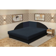  Szandra saroktámlás franciaágy fekete és ónix szövet lenyűgöző 4 méretben ágy és ágykellék