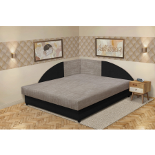  Szandra saroktámlás franciaágy fekete és világos barna zsákszövet lenyűgöző 4 méretben ágy és ágykellék