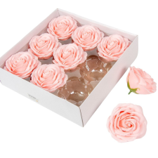  Szappan rózsa fej 9x6cm rózsaszín 9db-os dekorációs kellék