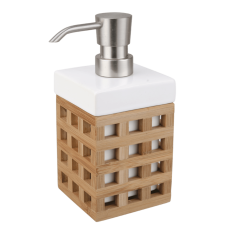  Szappanadagoló Optima Libra fehér/bambusz LIB99 fürdőszoba kiegészítő