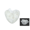  Szappanrózsa fehér színű 4cm, 6 db/csomag