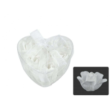  Szappanrózsa fehér színű 4cm, 6 db/csomag szappan