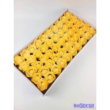  Szappanrózsa fej 50 db/doboz 5,5x5 cm - Sárga Átmenetes dekorációs kellék