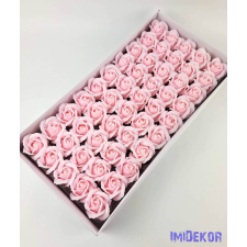  Szappanrózsa fej 50 db/doboz 5,5x6,5 cm - Babarózsaszín dekorációs kellék