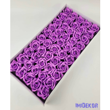  Szappanrózsa fej 50 db/doboz 5,5x6,5 cm - Lila dekorációs kellék