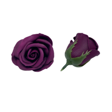  Szappanrózsafej 5x6cm padlizsán lila szappan