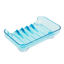  Szappantartó - tapadókorongos - kék - műanyag - 13 x 10 x 3 cm - 56031 fürdőszoba kiegészítő