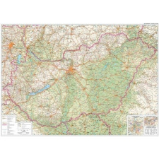 Szarvas András Magyarország falitérkép, Magyarország közlekedése - fóliázott térkép Szarvas 1:450 000 120x86 2016 térkép
