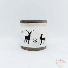 Szarvas mintás zsák szalag dekorációs kellék