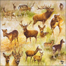 Szarvasok szalvéta - Collage of Deers papírárú, csomagoló és tárolóeszköz