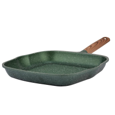 Szász Nava 10-255-020  Ωmega tapadásmentes öntött alumínium grillserpenyő, kőbevonattal, 28 cm edény