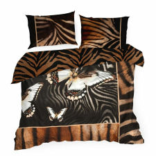  Szatén ágynemű 160x200 Eva 18 fekete piros pillangók Eva Minge Eurofirany lakástextília