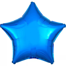 Szatén Metallic Blue csillag fólia lufi 48 cm party kellék