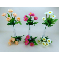  Százszorszép 5 fejű selyemvirág csokor 29 cm dekoráció
