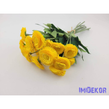  Százszorszép 9 szálas selyemvirág köteg 31cm - Sárga dekorációs kellék