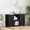  Széf polcokkal tárolóval Fekete 88,5 x 30,5 x 55,5 cm Faanyag