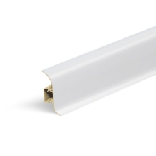 Szegélyléc „íves” Naturel fehér, PVC hossz 250 cm, élmagasság 56 mm, NATNGF000 élvédő, sín, szegélyelem
