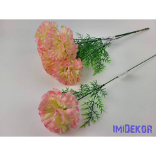  Szegfű + aszparágusz szálas selyemvirág 51 cm - Krém-Rózsaszín dekorációs kellék