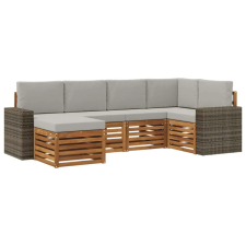  Szegmentált kanapé szett 6 pcs Természetes és Világosszürke bútor