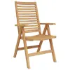  Szék 8 pcs Barna 64.5 x 52 x 108 cm Tömör Teakfa