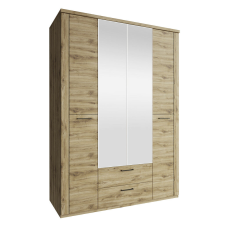  Szekrény 4D2S tükörrel, navarra tölgy, DORSI bútor