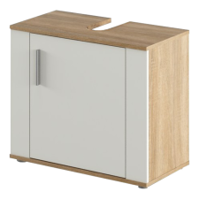  Szekrény mosogató alá, sonoma tölgy/matt fehér, LESSY NEW 02 fürdőszoba bútor