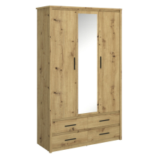  Szekrény tükörrel 3D4S, artisan tölgy, AIRON bútor