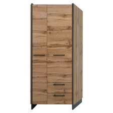  Szekrény, wotan tölgy/fekete, AMONI 2D2S/45 bútor