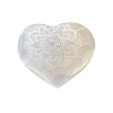  Szelenit Szív - 7-8cm - Mandala gyógyhatású készítmény