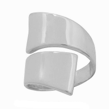  Széles eltolt gyűrű, mutatós ezüst ékszer minden méretben / 56 m gyűrű