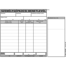 Személygépkocsi menetlevél a5, 100lap,os d.gepj.36/5 bluering® nyomtatvány