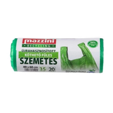 Szemeteszsák köthető füles 35 liter 20 db/tekercs Mazzini zöld tisztító- és takarítószer, higiénia