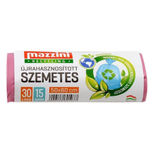 Szemeteszsák MAZZINI 30L újrahasznosított 15 db/tekercs tisztító- és takarítószer, higiénia