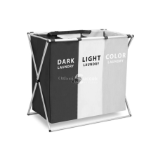  Szennyestartó kosár összecsukható fém vázzal világos-sötét-színes ruháknak (65 x 37 x 58 cm) bútor