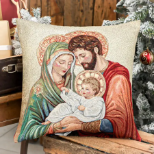  Szent család párnahuzat arany lurex 45x45 cm lakástextília