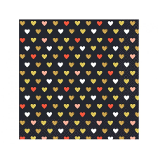  Szerelem XOXO Black szalvéta 20 db-os 33x33 cm party kellék