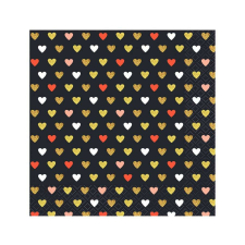 Szerelem XOXO Black szalvéta 20 db-os 33x33 cm papírárú, csomagoló és tárolóeszköz