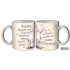  Szerelmes bögre, szeretlek, kis elefánt szívvel ajándéktárgy