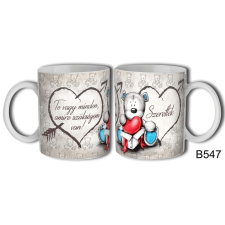  Szerelmes bögre, Te vagy minden, szeretlek, maci szívvel bögrék, csészék