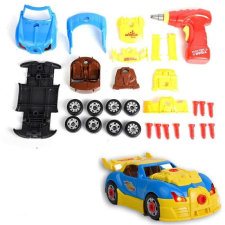  Szerelő gyermekjáték készlet, összerakható kisautóval autópálya és játékautó