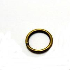 Szerelőkarika, szimpla, antik réz, 6db/cs. Átm.: 4 mm dekorációs kellék