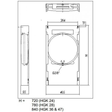 Szerelőkeret HGK-28 gázkazánhoz 2379960022 (HAJ00076) kazán