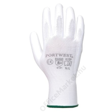 . Szerelőkesztyű, tenyéren mártott, 10-es méret, fehér (MED064) védőkesztyű