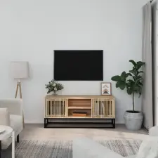  Szerelt fa és vas TV-szekrény 105x30x45 cm bútor